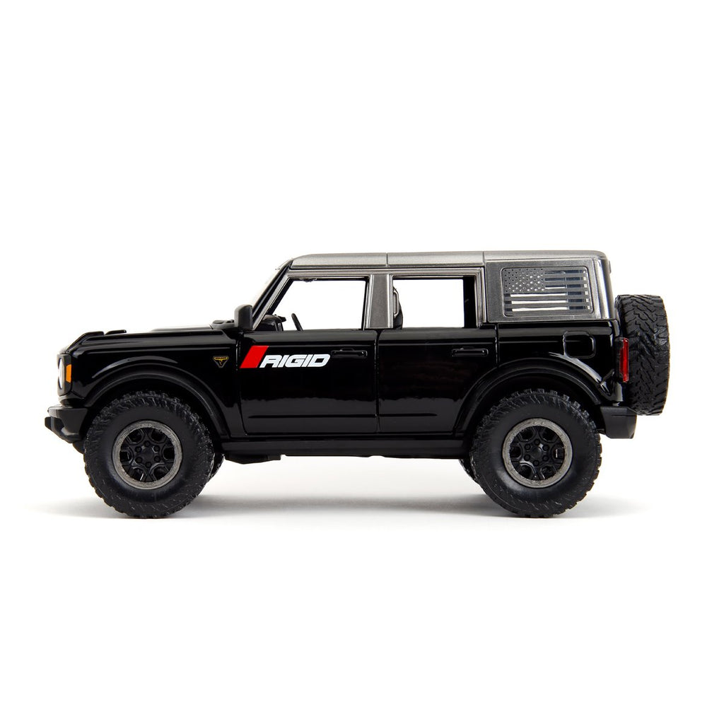 Just Trucks 2021 Ford Bronco 1:24 Scale Die-Cast Metal Vehicle with Tire Rack