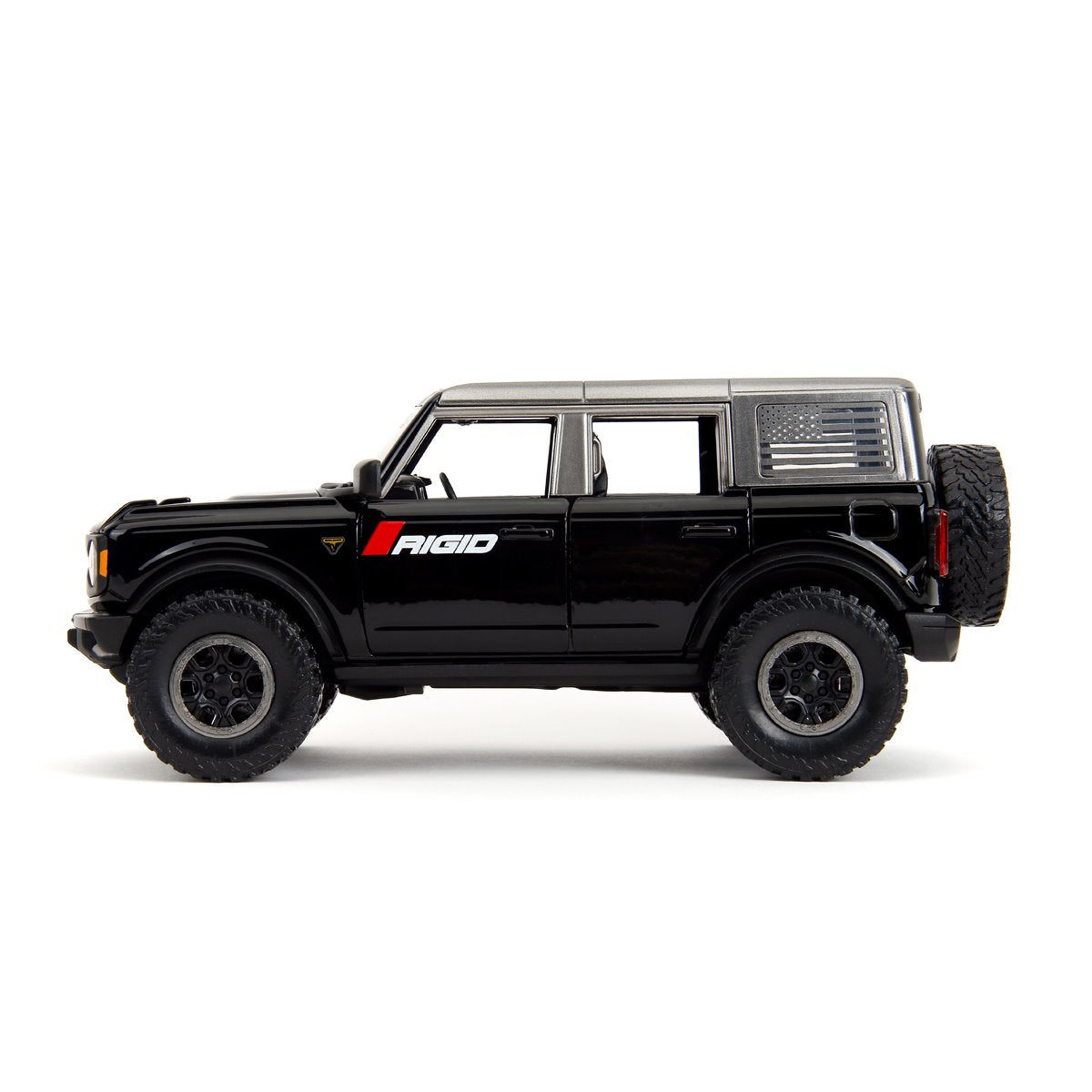 Just Trucks 2021 Ford Bronco 1:24 Scale Die-Cast Metal Vehicle with Tire Rack