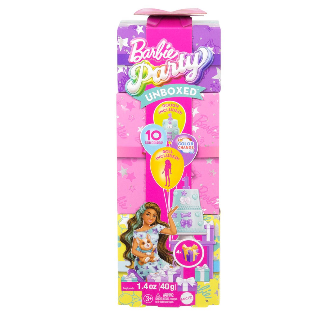 Barbie Party Unboxed Pet Birthday Series Doll Set Case of 3