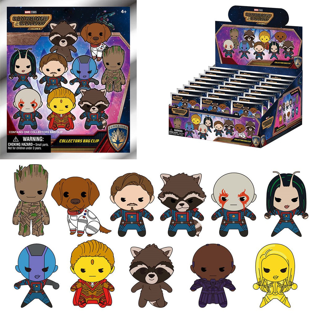 Guardians of the Galaxy Volume 3 3D Foam Bag Clip Random 6-Pack