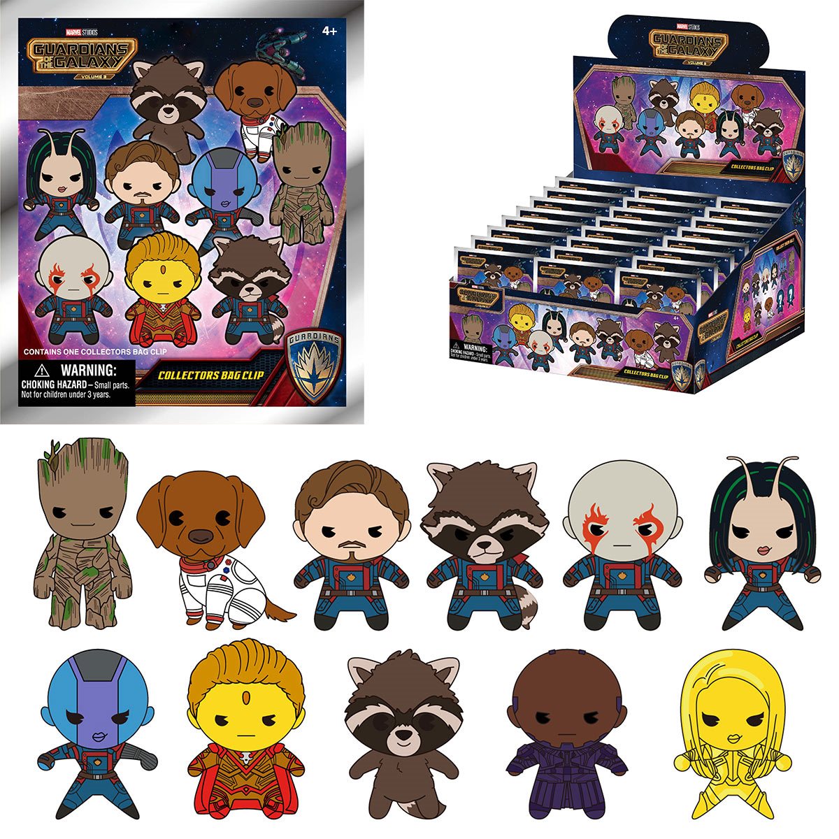 Guardians of the Galaxy Volume 3 3D Foam Bag Clip Random 6-Pack
