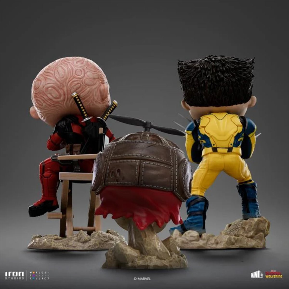 Deadpool & Wolverine with Headpool (Unmasked) MiniCo Vinyl Figure Set