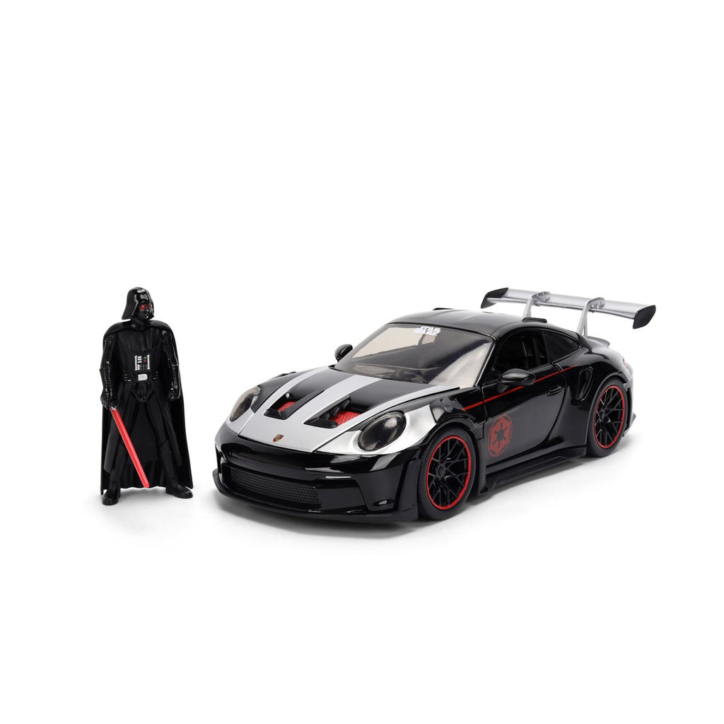 Hollywood Rides Star Wars Porsche 911 GT3 RS 992 1:24 Scale Die-Cast Metal Vehicle with Darth Vader Figure