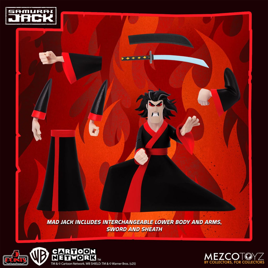 Samurai Jack 5 Points Action Figure Deluxe Set of 3