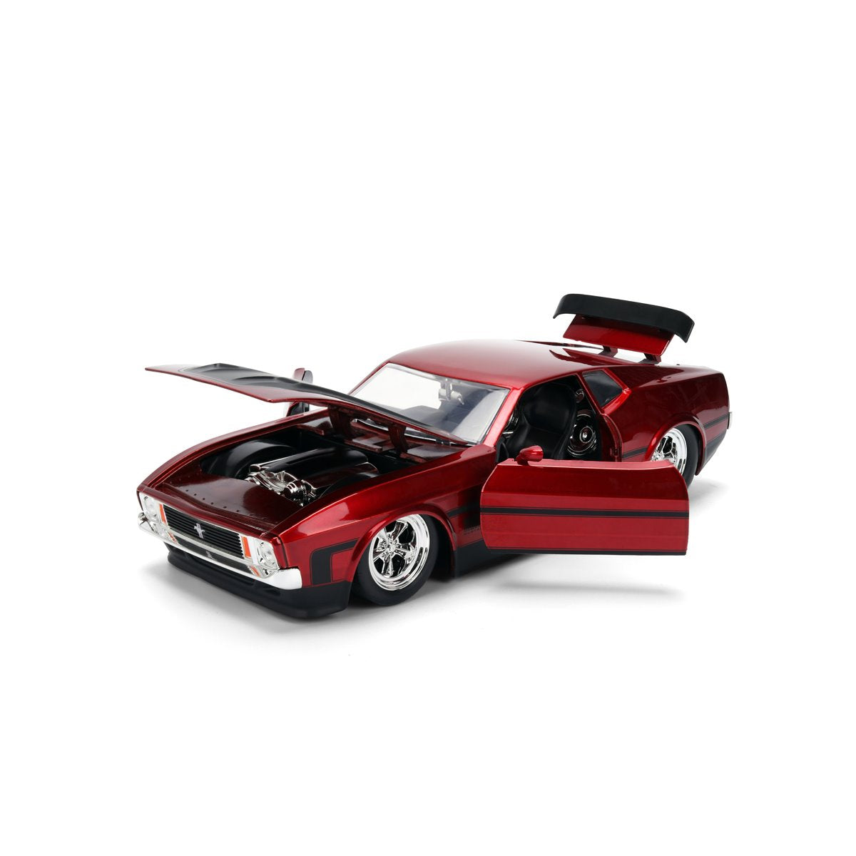 Bigtime Muscle 1973 Red Ford Mustang Mach 1 1:24 Scale Die-Cast Metal Vehicle