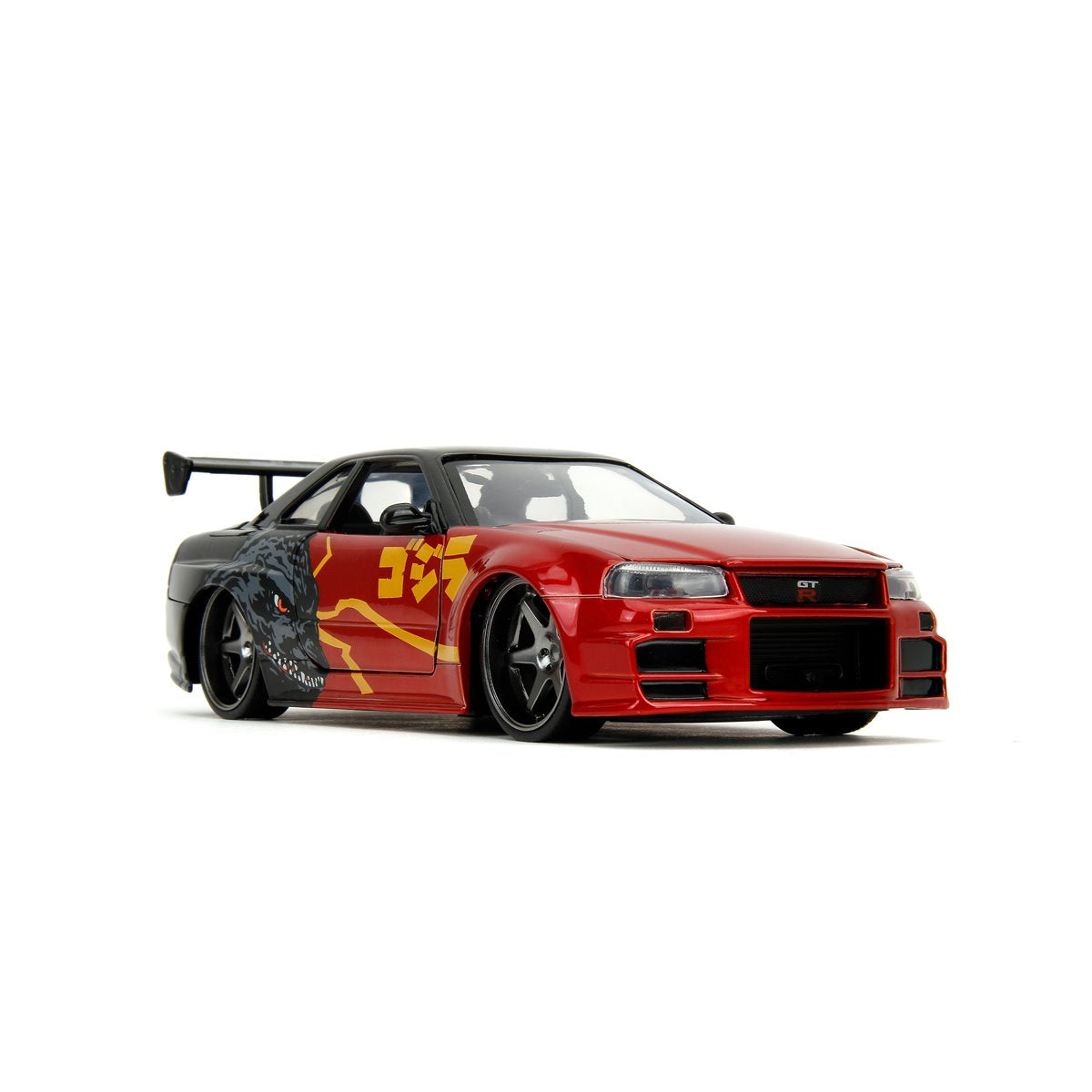 Hollywood Rides Godzilla 2002 Nissan Skyline GT-R R34 1:24 Scale Die-Cast Metal Vehicle