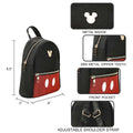 Mickey Mouse Metal Badge Glitter Mini-Backpack