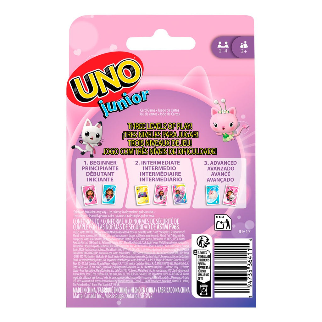 Junior Gabby's Dollhouse UNO Card Game