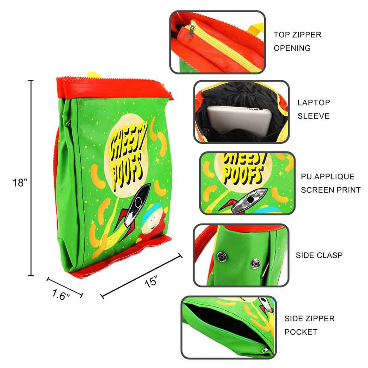 South Park Cartman Cheesy Poofs Backpack
