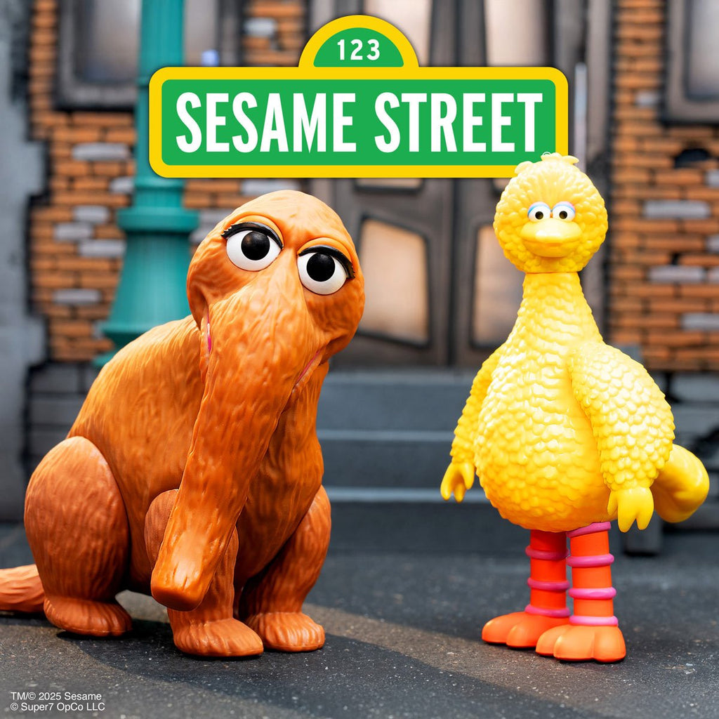 Sesame Street Big Bird and Mr. Snuffleupagus 3 3/4-Inch ReAction Figures
