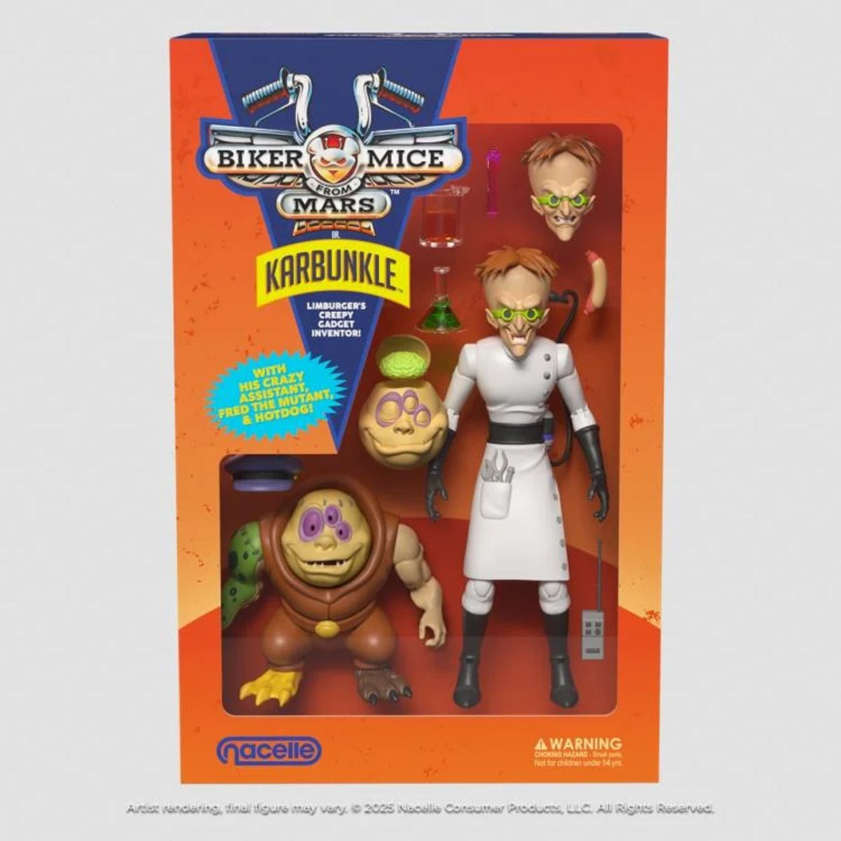 Biker Mice from Mars Wave 2 Dr. Karbunkle and Fred The Mutant 7-Inch Scale Action Figures