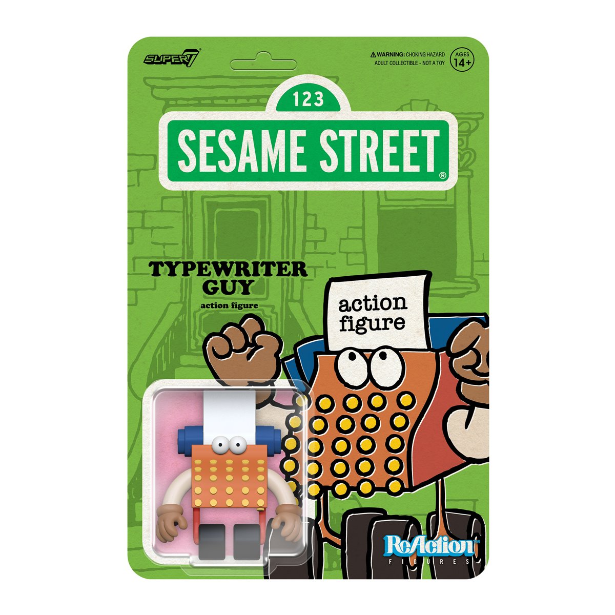 Sesame Street Typewriter Guy 3 3/4-Inch ReAction Figure