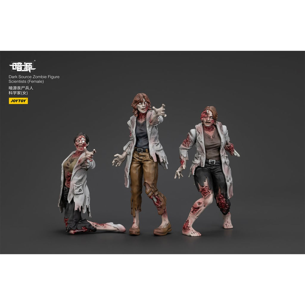 Joy Toy Dark Source Zombie Female Scientists 1:25 Scale Action Figure 3-Pack