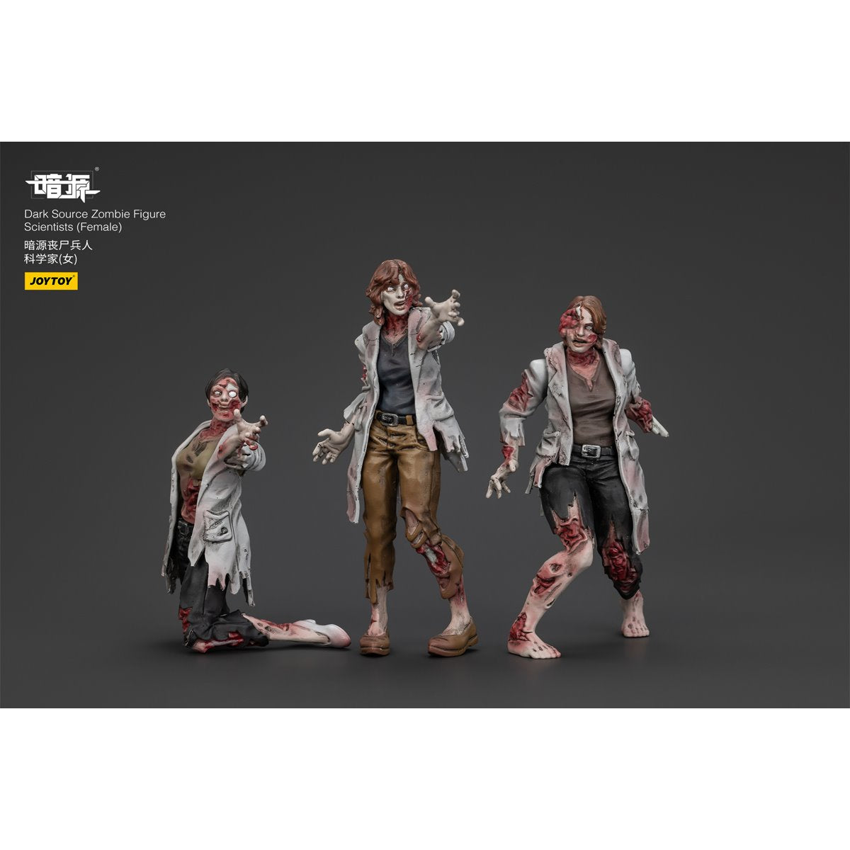 Joy Toy Dark Source Zombie Female Scientists 1:25 Scale Action Figure 3-Pack