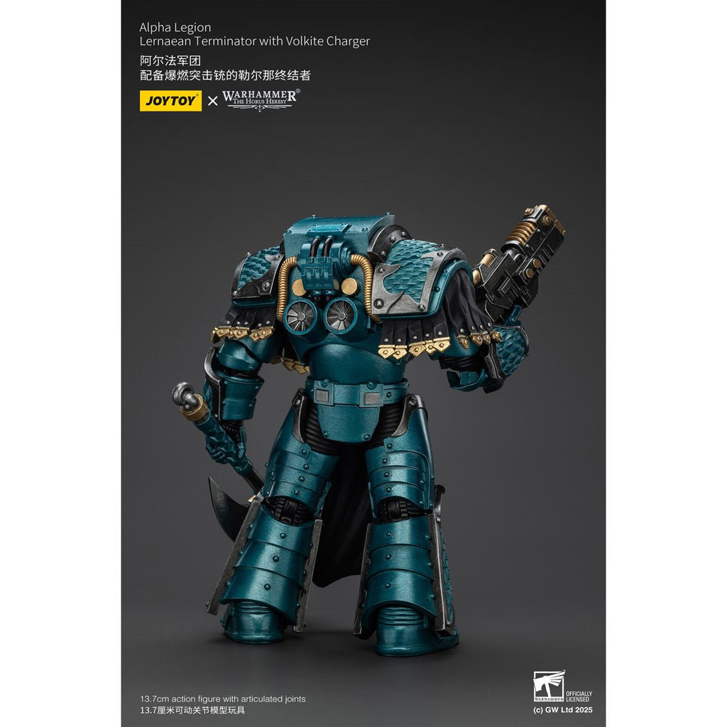 Joy Toy Warhammer The Horus Heresy Alpha Legion Lernaean Terminator with Volkite Charger 1:18 Scale Action Figure