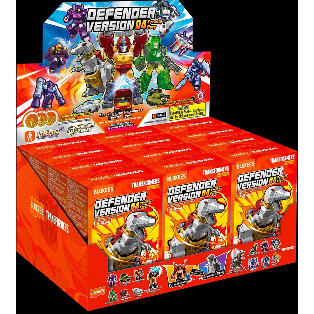 Transformers Defender Version Wave 4 Tyrants Fury  Mini Model Kit Display Case of 12