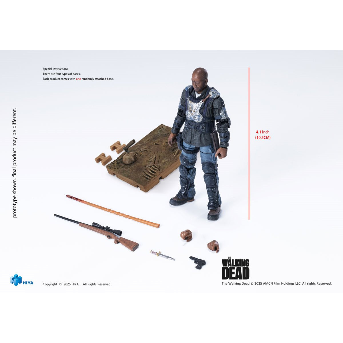 The Walking Dead Morgan Jones 4-Inch Exquisite Mini Series 1:18 Scale Action Figure
