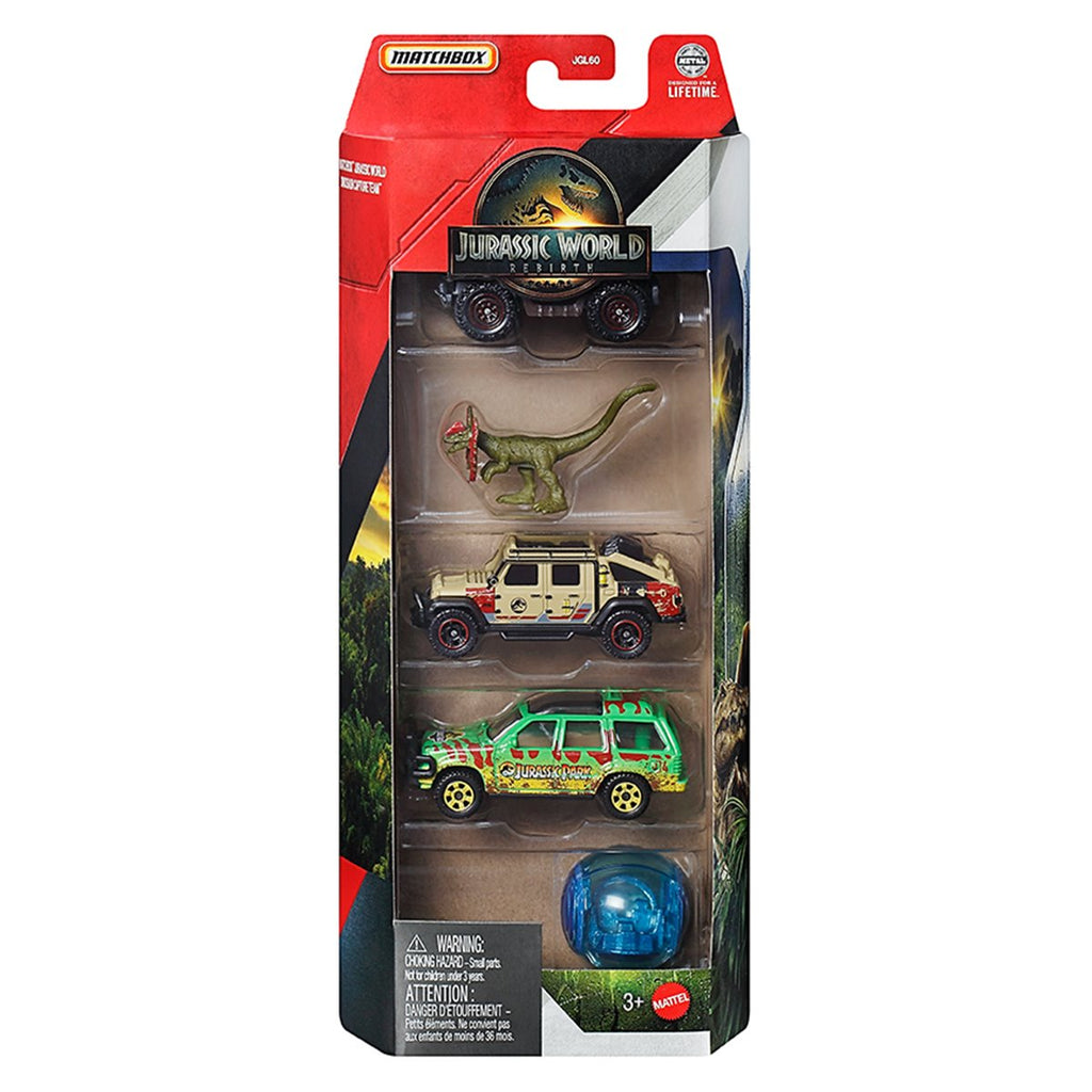 Matchbox Jurassic World 5-Pack 2025 Mix 1A Case of 12