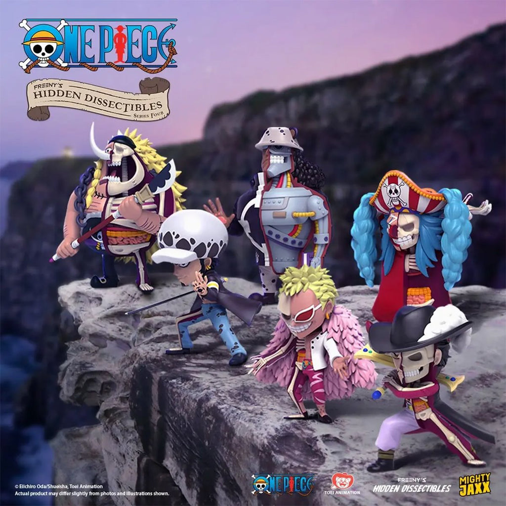 One Piece Series 4 Warlords Freeny's Hidden Dissectibles Mini-Figure Display Tray of 6
