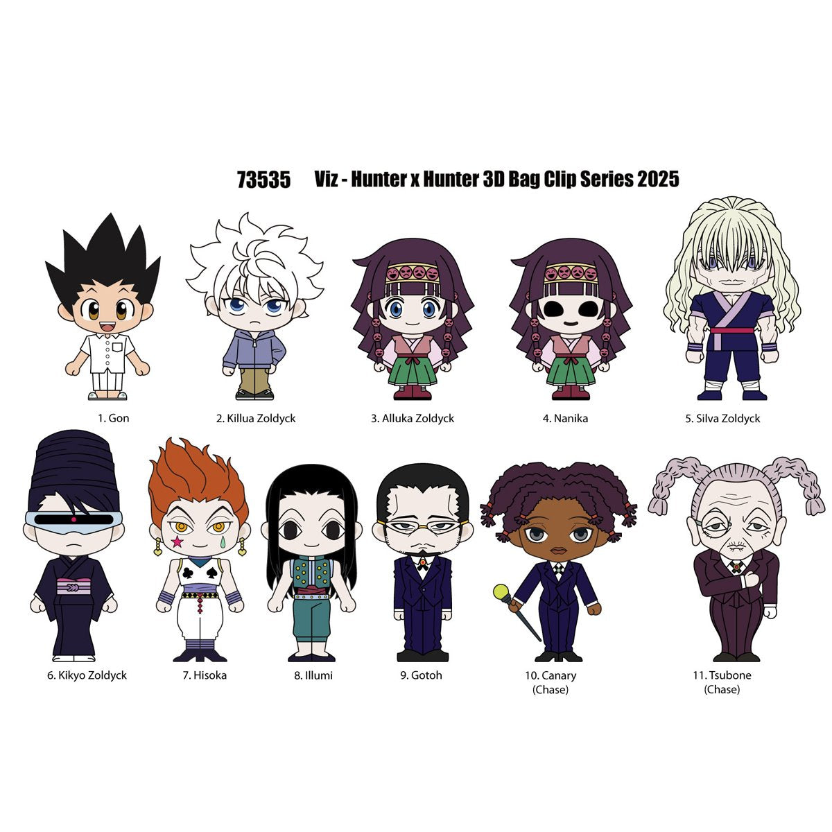 Hunter x Hunter Series 5 3D Foam Bag Clip Display Case of 24