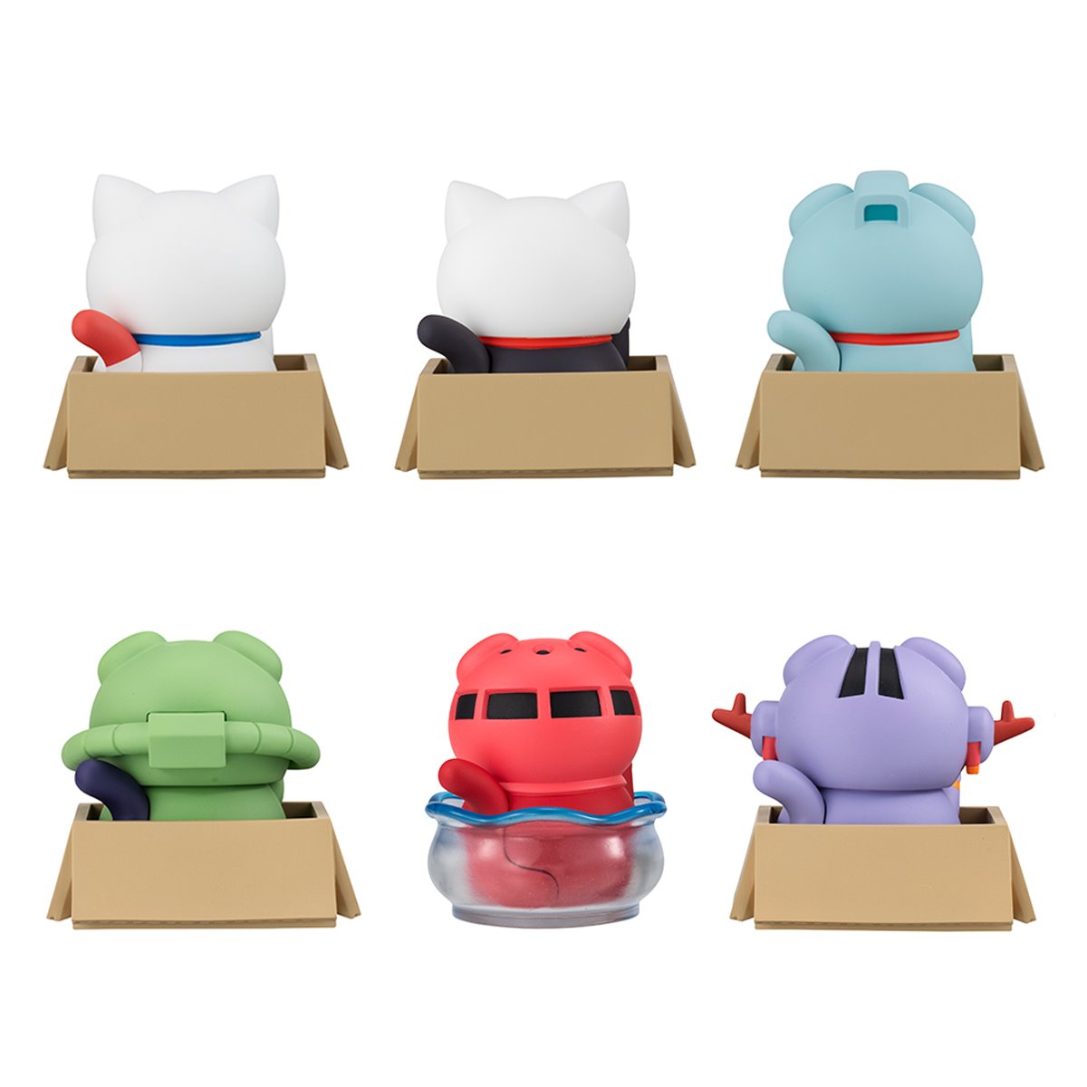 Mobile Suit Gundam Nyandam Luckycat Mega Cat Project Mini-Figure Case of 6