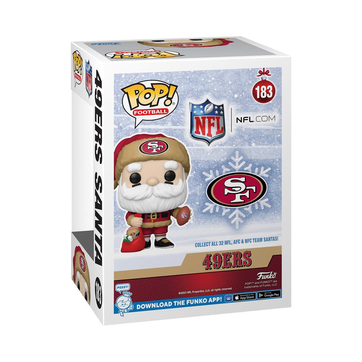 NFL 49ers Santa Claus Holiday Funko Pop! Vinyl Figure #183