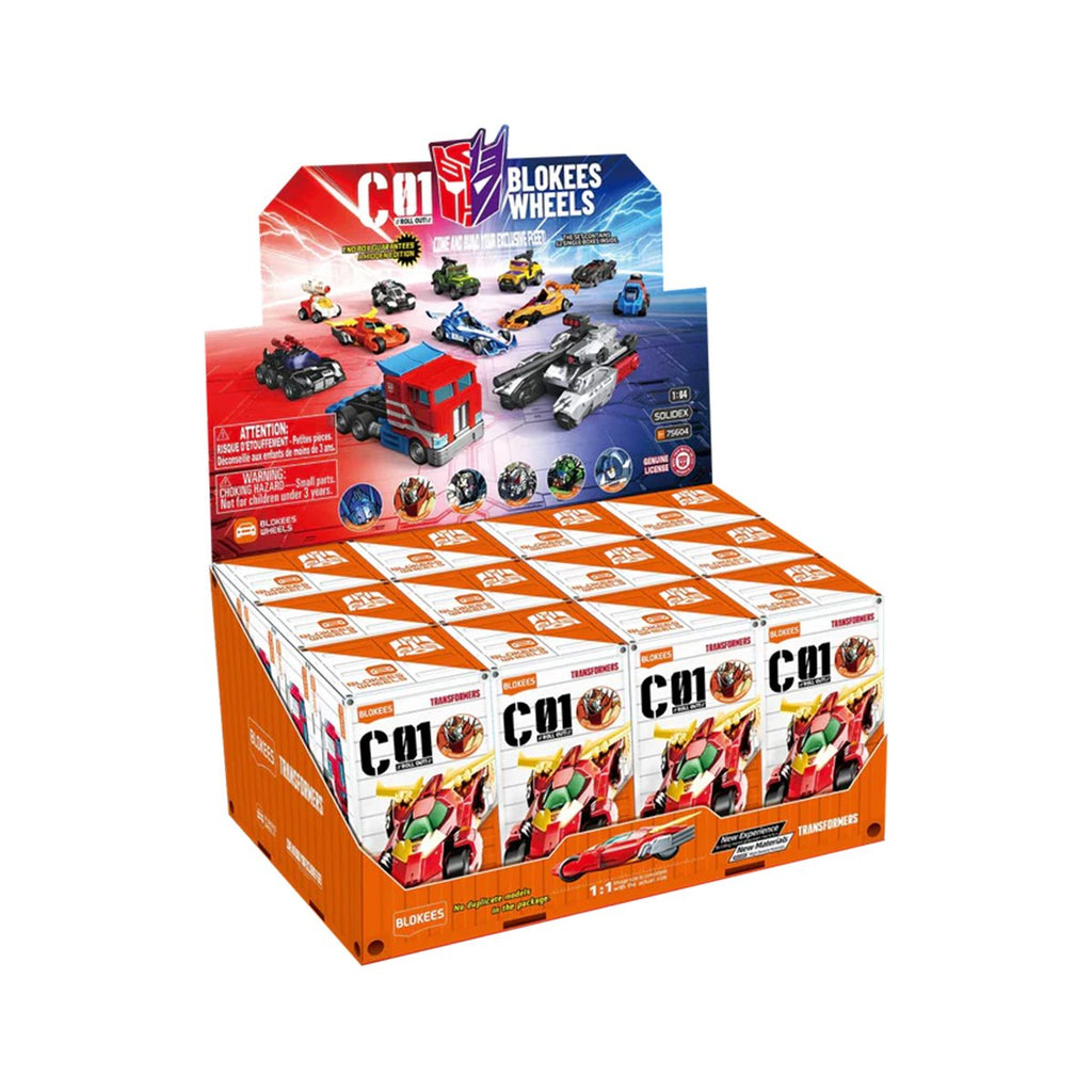 Transformers Wheels C1 Roll Out Blokees Blind Box Model Kit Display of 12
