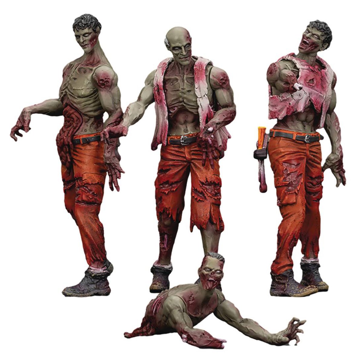 Joy Toy Dark Source Zombie Mechanic Team 1:25 Scale Action Figure 4-Pack