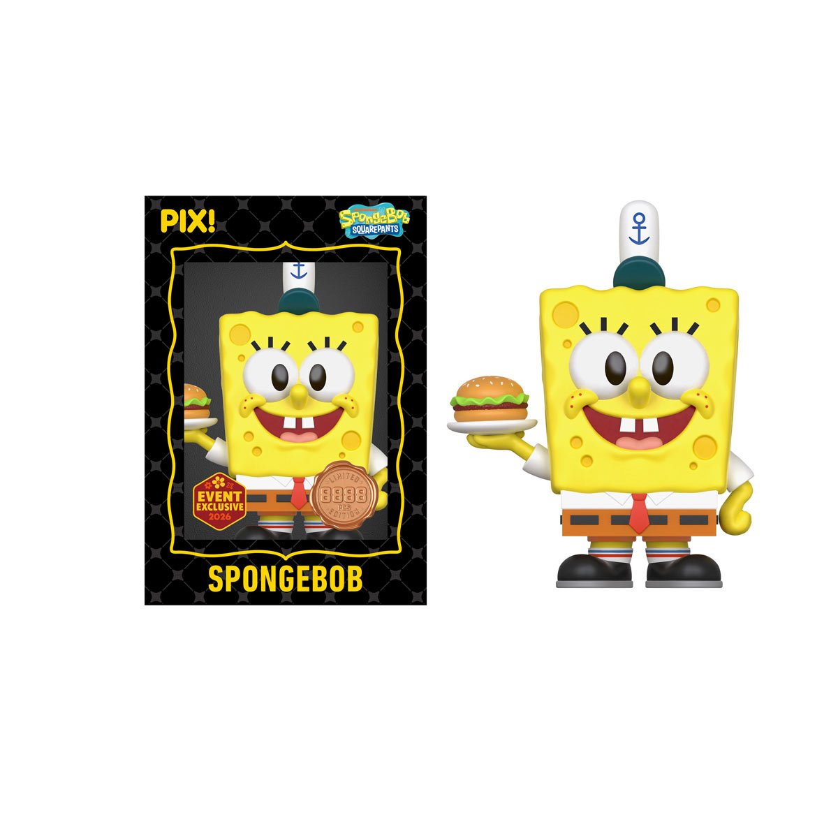 SpongeBob SquarePants with Krabby Patty Pix! Vinyl Figure - 2026 Convention Exclusive
