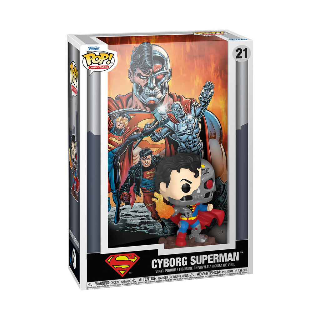 Superman: Reign of the Supermen Cyborg Superman Funko Pop! Comic Cover Figure #21 with Case