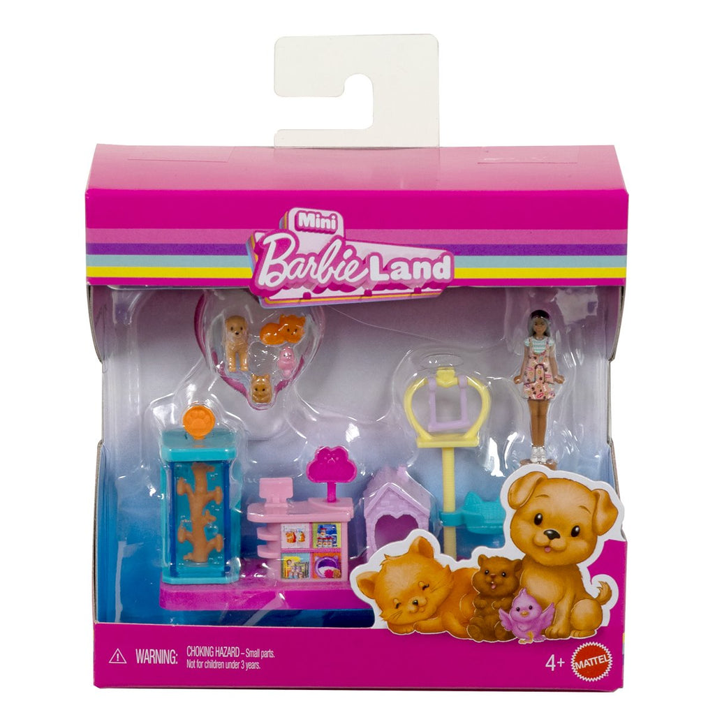 Mini BarbieLand Doll and Playset Display Case of 8