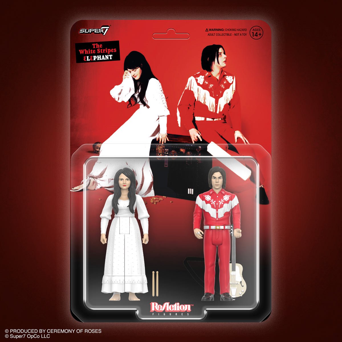 The White Stripes Elephant 3 3/4-Inch ReAction Figures 2-Pack