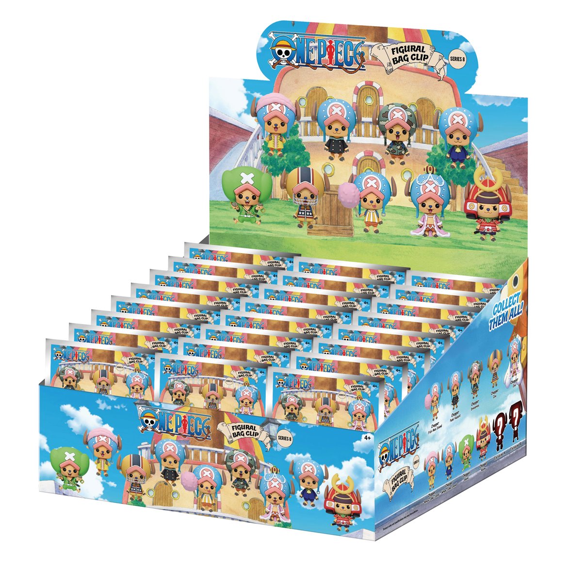 One Piece Chopper Series 8 3D Foam Bag Clip Random 6-Pack