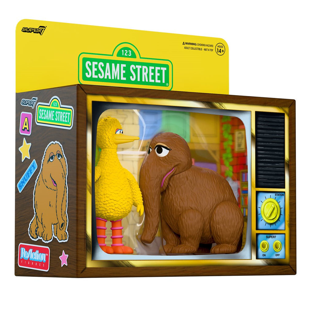 Sesame Street Big Bird and Mr. Snuffleupagus 3 3/4-Inch ReAction Figures