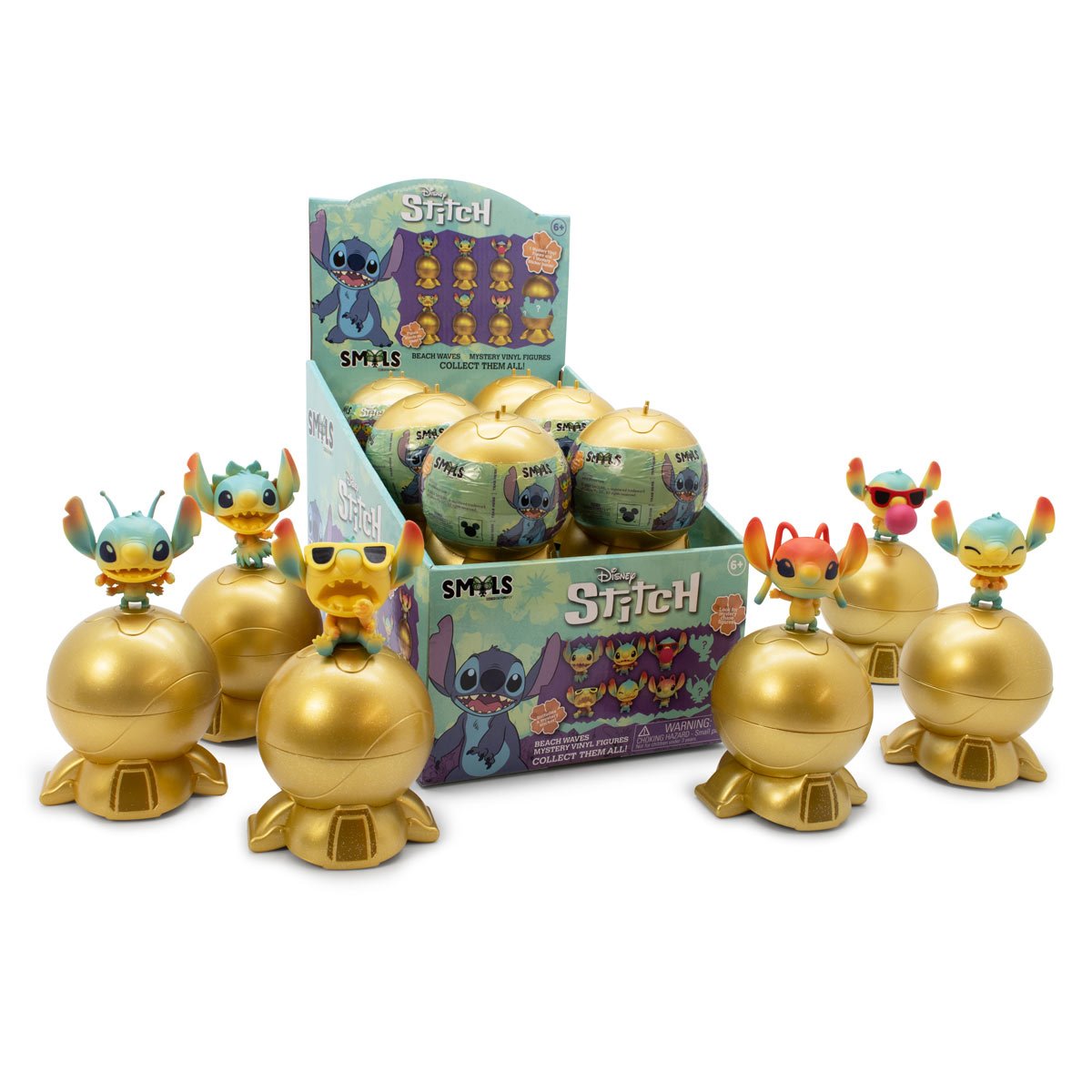 Lilo & Stitch Stitch and Angel Beach Waves SMOLS Vinyl Figure Case of 12