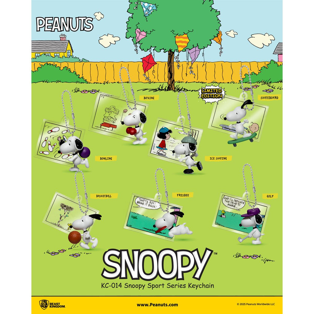 Peanuts Snoopy KC-014 Sporty Scene Series Key Chain Blind Box Case of 6