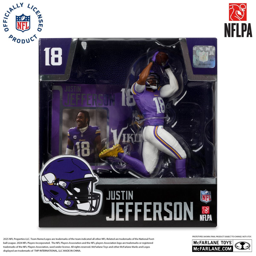 NFL SportsPicks 2025 Minnesota Vikings Justin Jefferson 7-Inch Scale Posed Figure