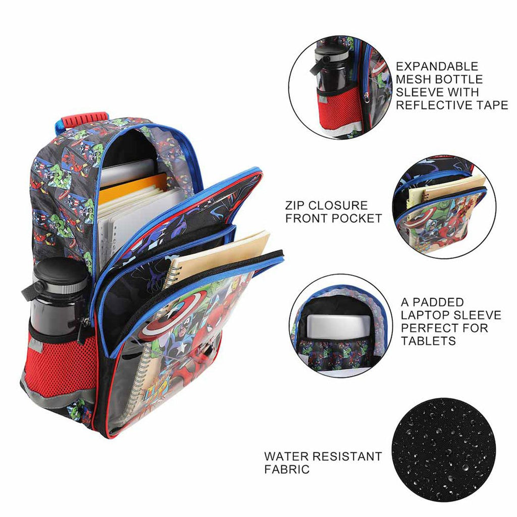 Marvel Universe Team Up Youth Backpack 6-Piece Set