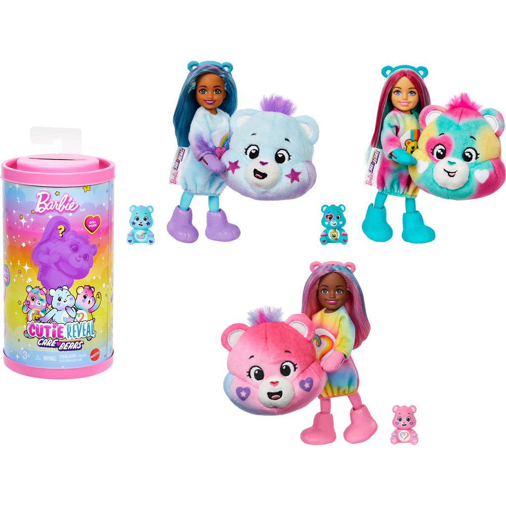 Barbie Care Bears Chelsea Cutie Reveal Series 2 Doll Case of 3