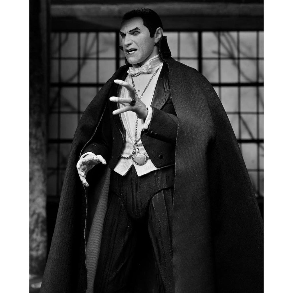 Universal Monsters Ultimate Dracula Carfax Abbey Black and White Version 7-Inch Scale Action Figure