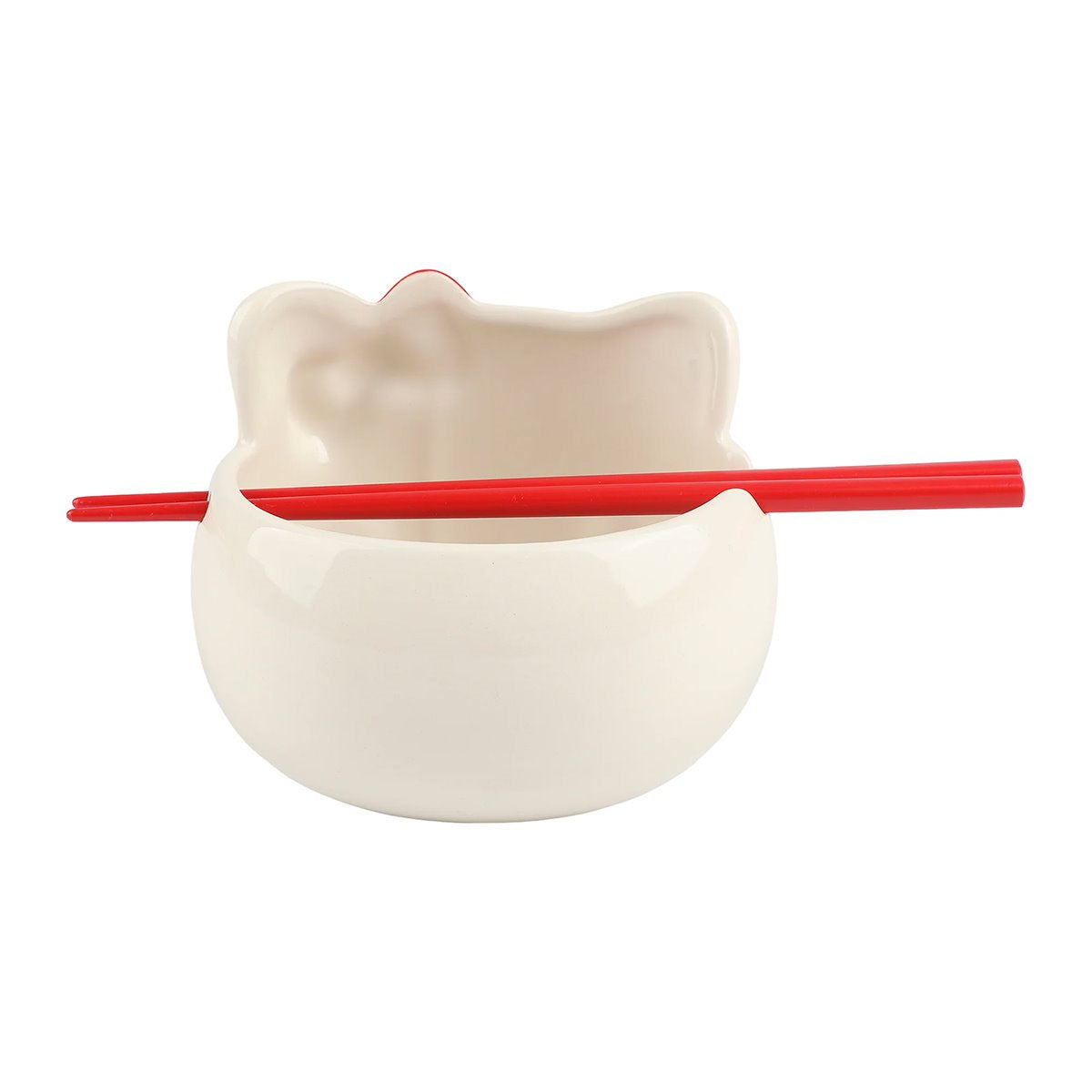 Hello Kitty Ceramic Ramen Bowl with Chopsticks