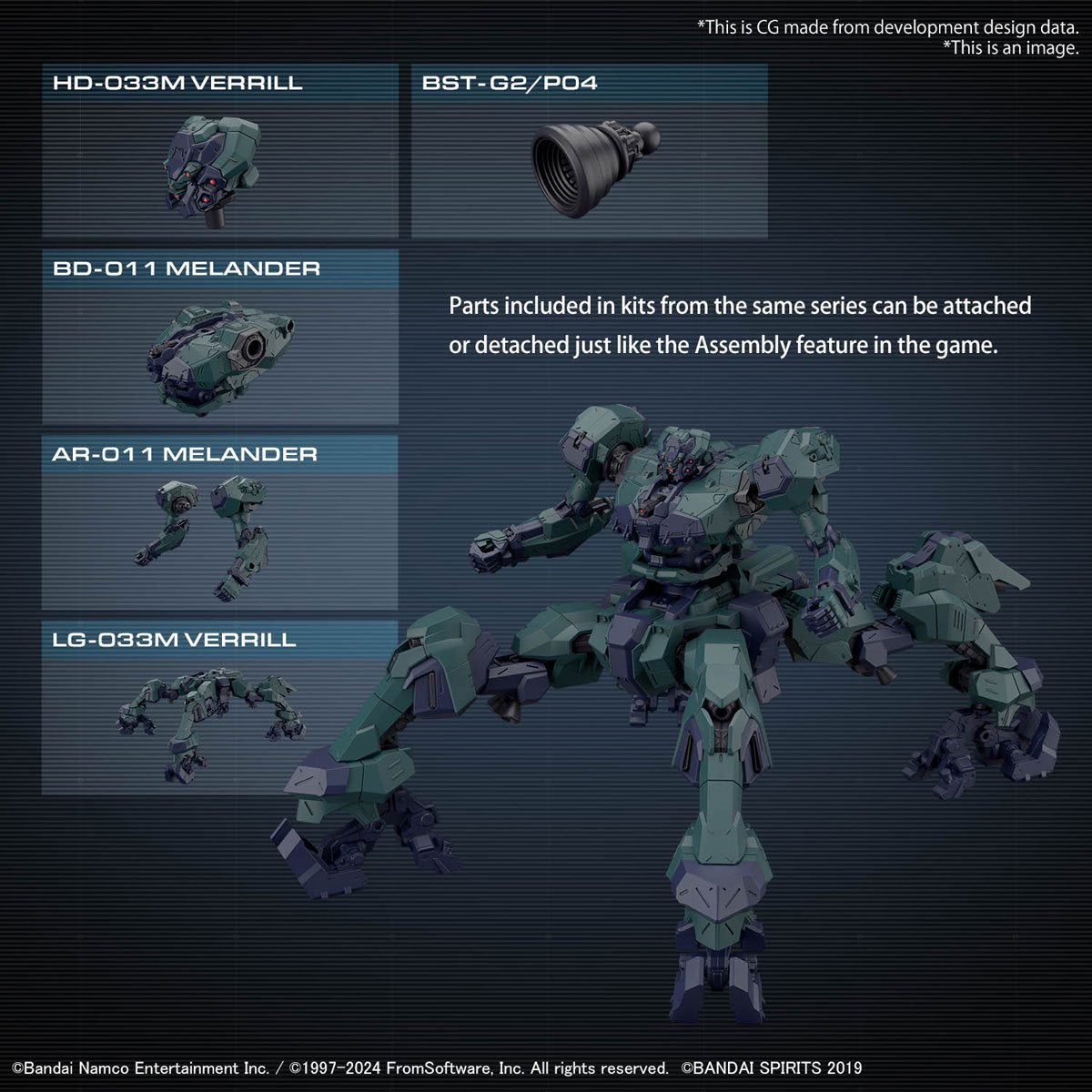 30 Minute Missions Armored Core VI: Fires of Rubicon Balam Industries BD-011 Melander Liger Tail Model Kit