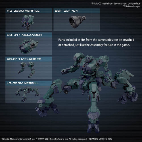30 Minute Missions Armored Core VI: Fires of Rubicon Balam Industries BD-011 Melander Liger Tail Model Kit