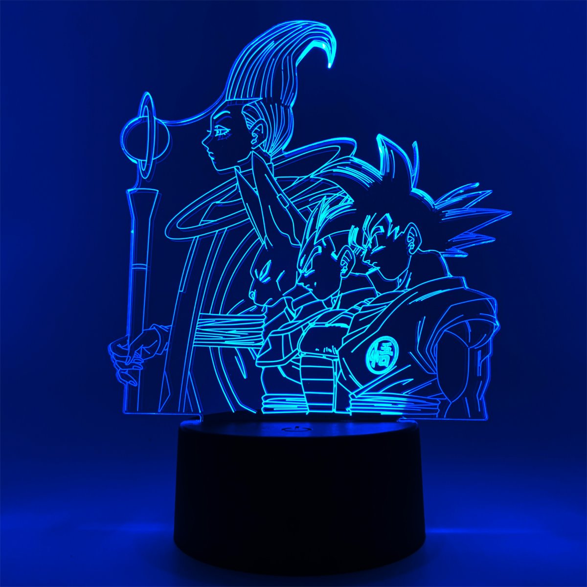 Dragon Ball Super Goku, Vegeta, Beerus, and Whis Otaku Lamp