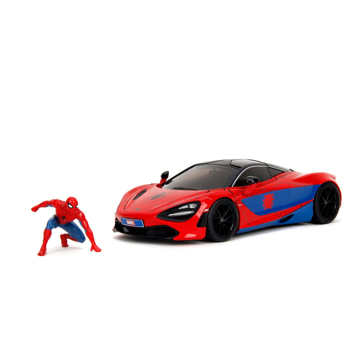 Hollywood Rides Marvel Spider-Man McLaren 720S 1:24 Scale Die-Cast Metal Vehicle with Spider-Man Figure