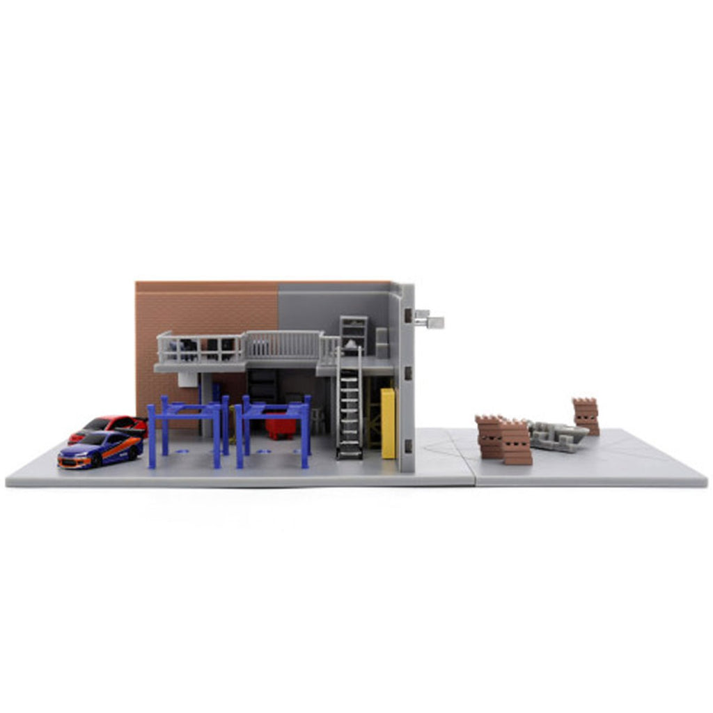 Fast and the Furious Han's Garage Nano Hollywood Rides Nano Scene Diorama with Vehicles