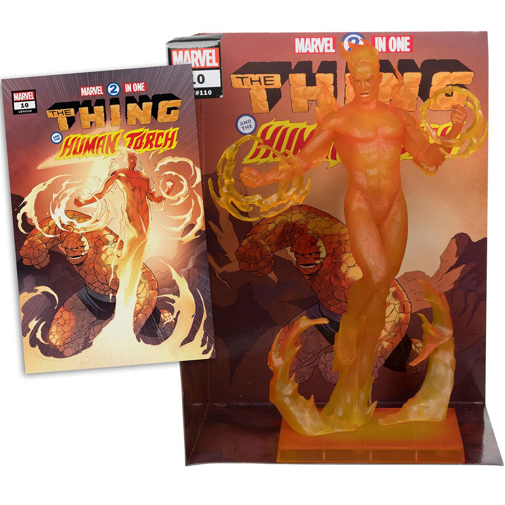 Marvel Collection Wave 7 Human Torch Marvel 2-In-One: Thing & Human Torch #10 1:6 Scale Posed Figure with Scene & Comic