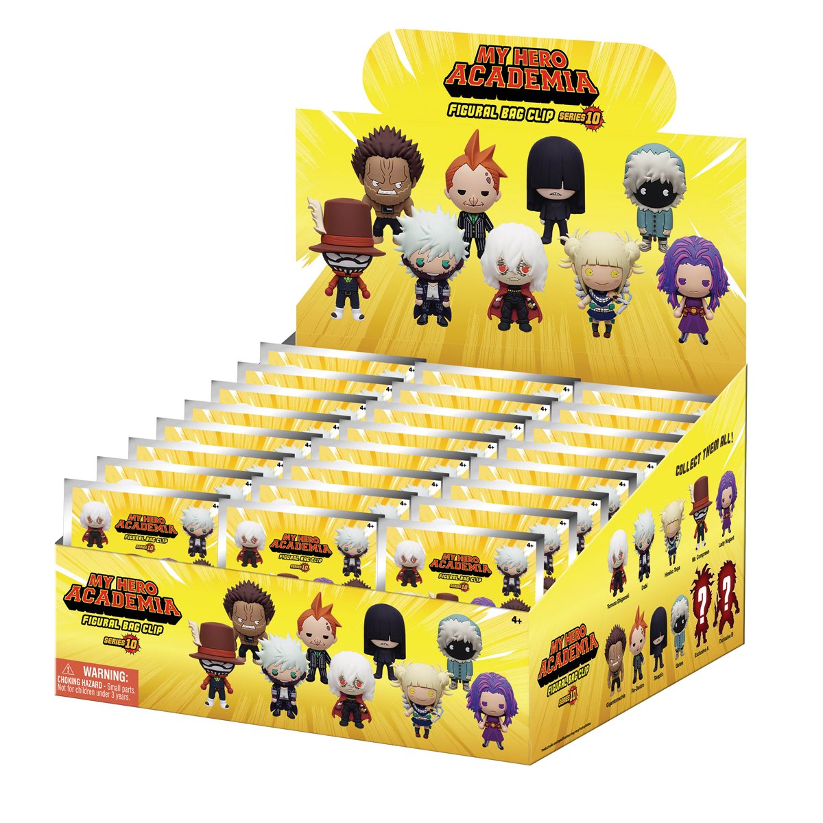 My Hero Academia Series 10 3D Foam Bag Clip Display Case of 24