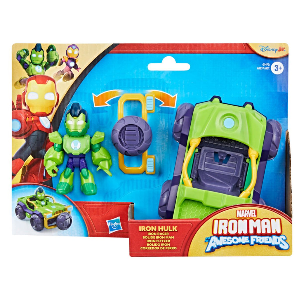 Iron Man and his Awesome Friends Iron Hulk Iron Racer Action Figure & Toy Vehicle