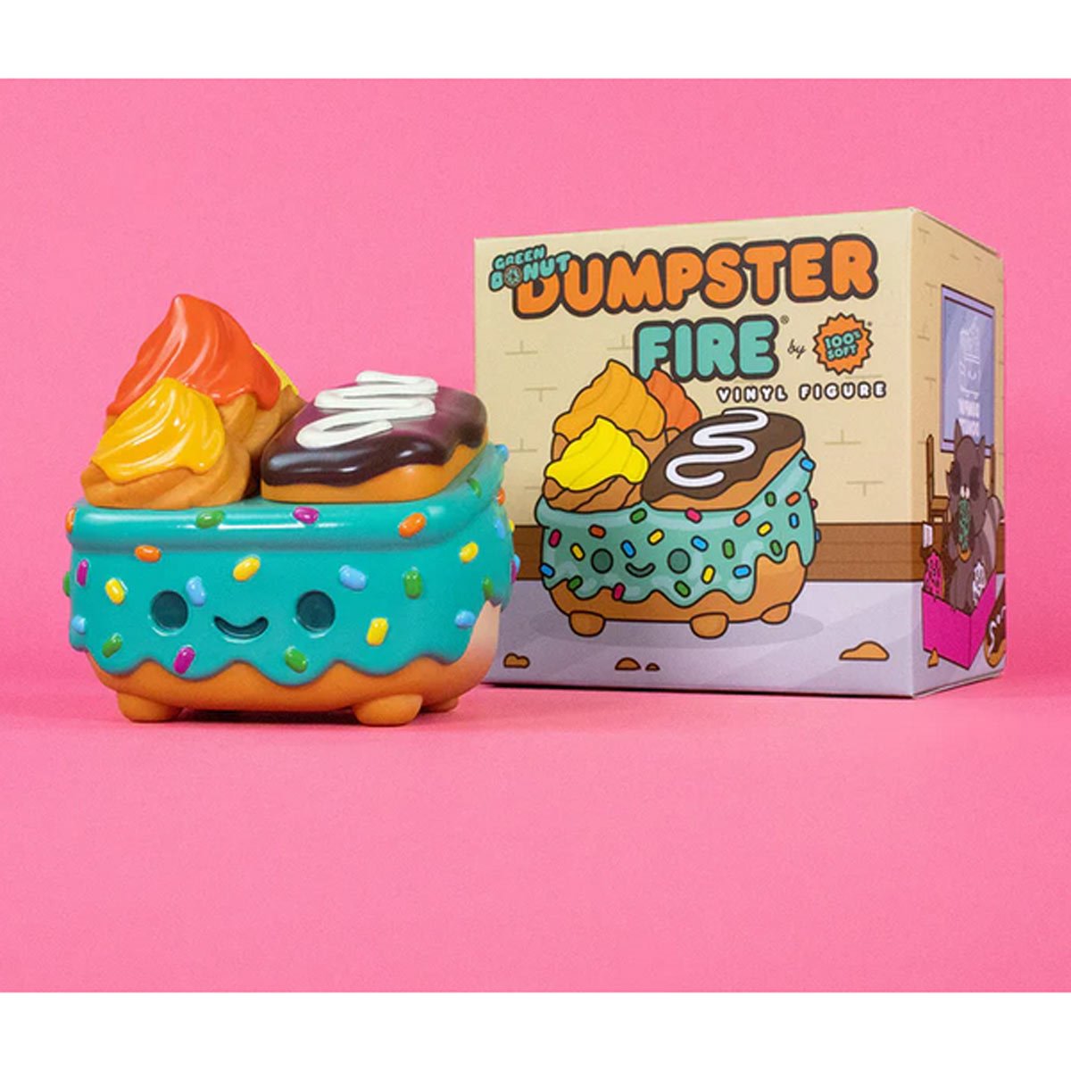 Donut Green Dumpster Fire Vinyl Figure
